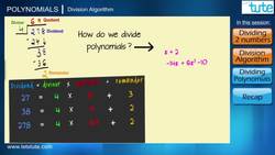 Polynomial Division Algorithm Explained with Examples Instructional Video