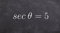 Find the reciprocal of secant function given Instructional Video