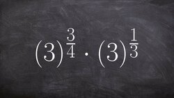 How to multiply two exponents with fractional powers Instructional Video