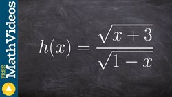 Find the domain with a radical in the numerator and denominator Instructional Video