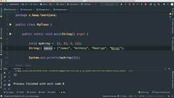 Comprehensive Android Developer Bootcamp - Creating and Looping through Arrays Instructional Video