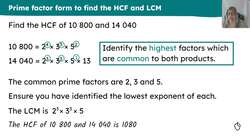 Checking and securing understanding of LCM and HCF Instructional Video