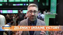Ukraine enters the unknown as comedian Zelenskiy wins election by a landslide News Clip
