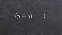 Solve the equation by using the square root property Instructional Video