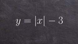 Learn how to graph an absolute value equation with a vertical shift down Instructional Video