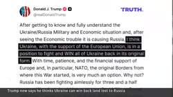 Trump shifts tone on war in Ukraine News Clip