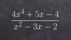 Dividing two polynomials using long division algorithm Instructional Video