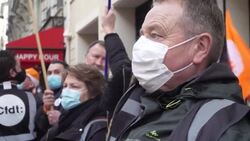 CLEAN : French unions protest merger between water and waste giants Veolia and Suez News Clip