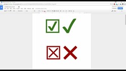 Inserting Tick Box Symbols in Google Docs Instructional Video