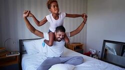 Time for fun with dad Stock Footage