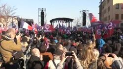 CLEAN : French far-left leader Mélenchon slams NATO during Lyon rally News Clip