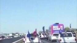 Trump supporters surround Biden campaign bus on Texas highway News Clip