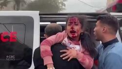 Palestinians flee after strike in Rafah News Clip