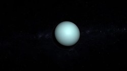 Zoom to Planet Uranus in Solar System Stock Footage