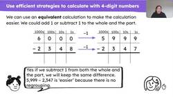 Pupils use strategies to make solving calculations more efficient Instructional Video