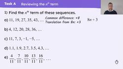 Securing understanding of arithmetic sequences Instructional Video