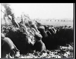 Fighting from trench and gas raid, WWI Stock Footage