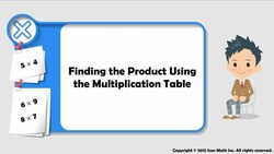 Finding the Product Using the Multiplication Table Instructional Video