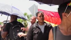 CLEAN : LGBT+ migrants protest their migration conditions by sewing their lips News Clip