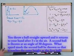 Projectile Motion: Solving another problem Instructional Video
