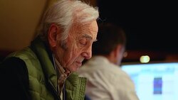 Last recording of Charles Aznavour Stock Footage
