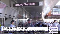 Off-Duty Delta Pilots Demand Better Pay And Working Conditions News Clip
