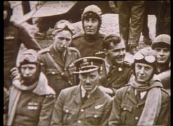 WW1 aircraft and pilots, military funeral of legendary German fighter pilot, Baron von Richtofen Stock Footage