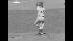 NY Yankees' Don Larsen pitches no-hitter against Brooklyn Dodgers in the 5th game of the 1956 World Series News Clip
