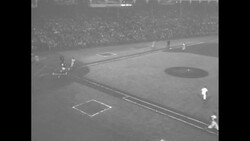 The New York Giants defeat the Brooklyn Dodgers to win the National League pennant in Major League Baseball, 1954 News Clip