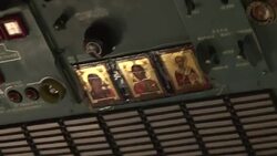 Inside the cockpit of a Russian plane Stock Footage