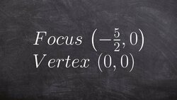 How to write the standard equation of a parabola given the focus and vertex Instructional Video