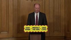 Professor Chris Whitty speaking during Downing Street coronavirus press briefing News Clip