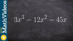Factoring out a GCF and then a prime polynomial Instructional Video