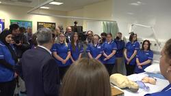 Labour leader visits Middlesbrough College on local election campaign trail News Clip