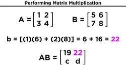 Matrix Multiplication and Associated Properties Instructional Video