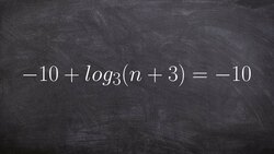 Learn how to solve a logarithmic equation by rewriting as an exponential equation Instructional Video