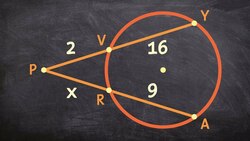 Determine the missing value based on the length of two secant lines Instructional Video