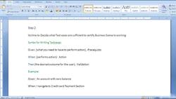Template for Writing Test Cases for Business Scenarios Instructional Video