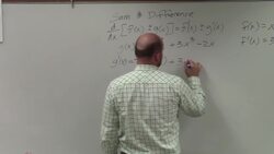 Learning to find the derivative of a polynomial using sum and difference Instructional Video