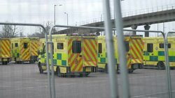 UK: Nightingale Hospital being built at ExCel London to combat the Coronavirus. News Clip