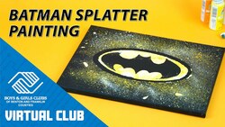 Superhero Splatter Paint Project: How To Make The Batman Logo Instructional Video