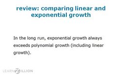 Comparing Linear and Exponential Growth Patterns for Long-Term Results Instructional Video