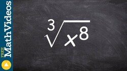 Using prime factorization to help me take the cube root of a variable expression Instructional Video