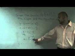 How to find the equation of a line given two points using the point slope method Instructional Video