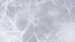 Clean White Abstract polygonal Digital Concept Geometrical Polygon Plexus Fractals Moving low poly Technologies Minimalist design element background for corporate business presentation Stock Footage