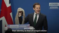 Jenrick brings out judge's wig in speech attacking judiciary members with 'open borders views' News Clip