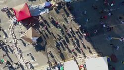 CLEAN : AERIAL SHOTS Lebanese security forces clear Beirut's Ring bridge from protesters News Clip