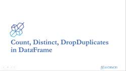 PySpark and AWS: Master Big Data with PySpark and AWS - Spark DF (Count, Distinct, Duplicate) Instructional Video