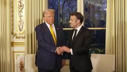 Macron Welcomes Trump to Elysée Palace in Paris News Clip