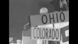 Pres. Dwight Eisenhower is renominated as the Republican Party candidate for the 1956 Presidential election News Clip